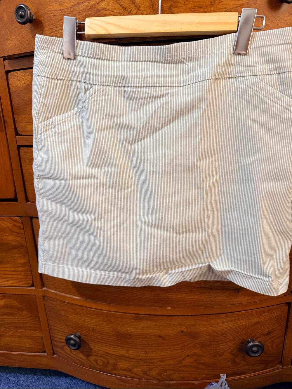 Mario Serrani Light Beige Pinstripe Skort